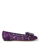 Dolce & Gabbana Elegant Floral Lace Vally Flat Shoes