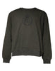 Dolce & Gabbana Army Green Crown Cotton Sweatshirt Sweater