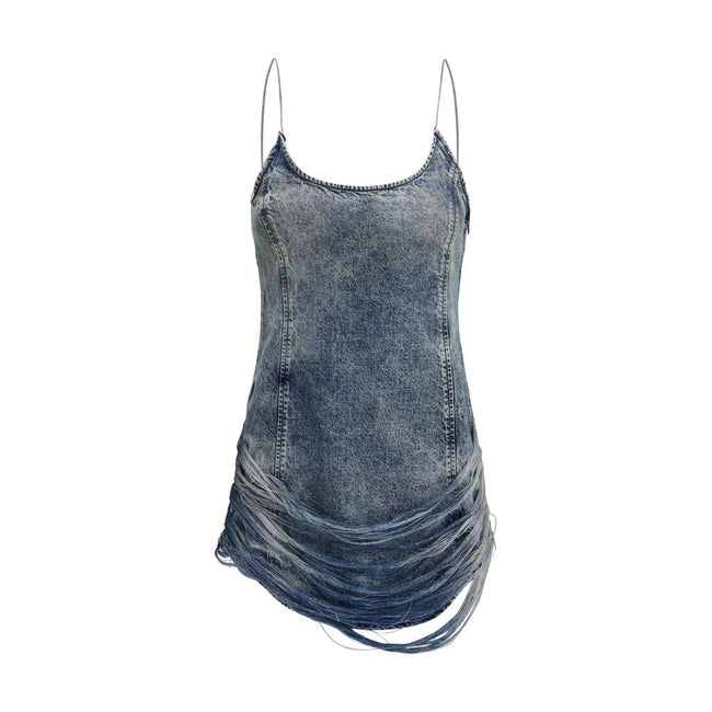 Diesel De-dra-short-fsg Mini Dress in denim