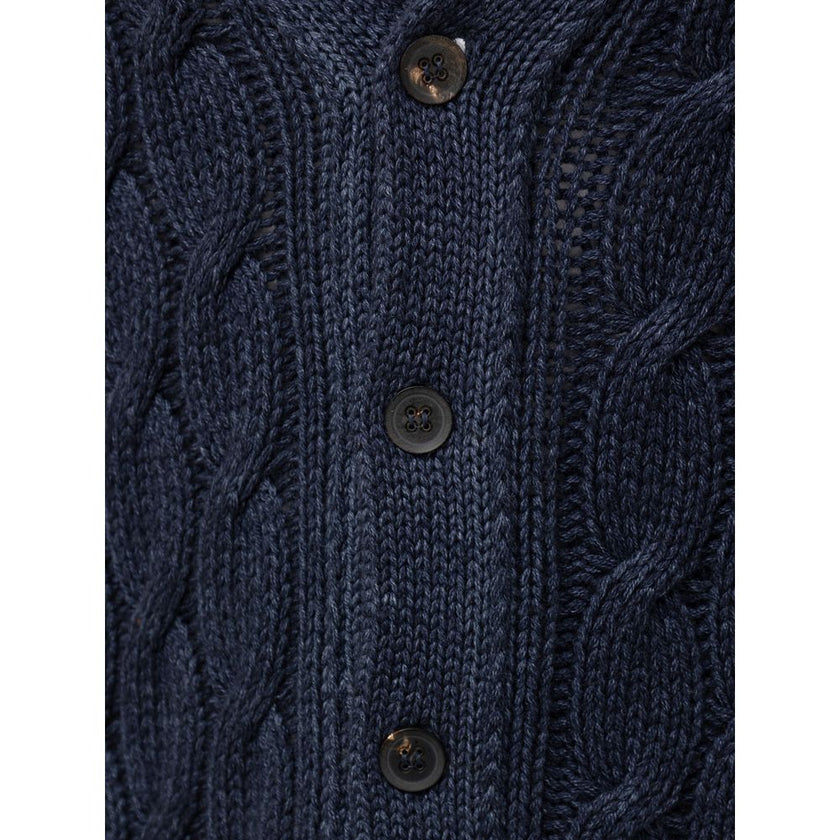 Cruciani Blue Cashmere Cardigan