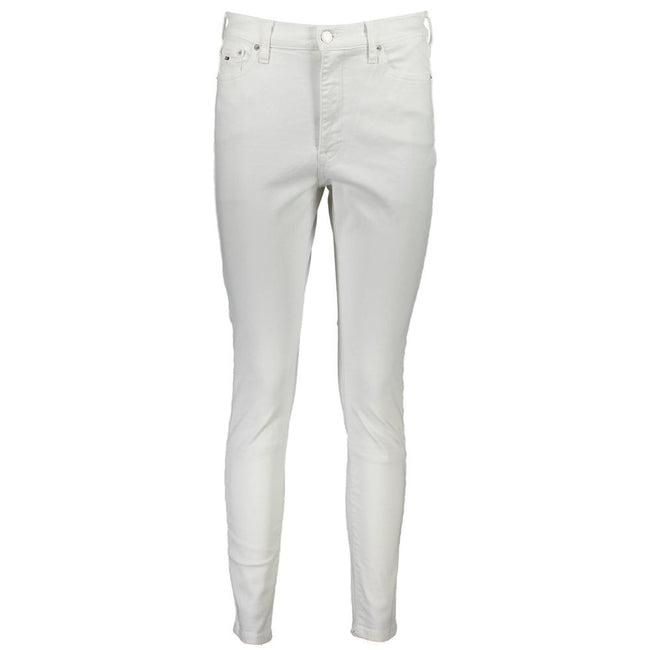 Tommy Hilfiger White Cotton Women Jeans