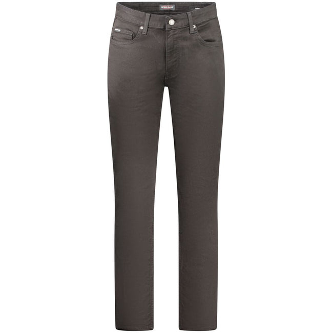 Guess Jeans Black Cotton Men Slim Jean