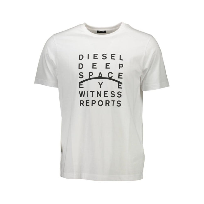 Diesel White Cotton Men T-Shirt