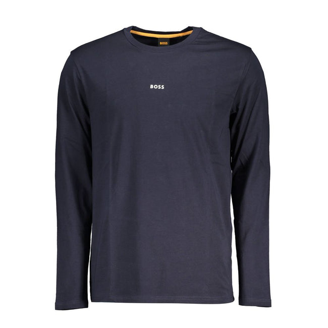 Hugo Boss Blue Cotton Men T-Shirt