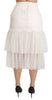 Dolce & Gabbana Elegant White Lace High-Waist Skirt