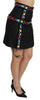 Dolce & Gabbana Elegant High-Waist Embellished Black Skirt
