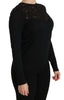 Dolce & Gabbana Elegant Silk-Blend Black Lace Blouse