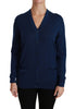 Dolce & Gabbana Elegant Blue Virgin Wool Cardigan