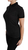 Dolce & Gabbana Elegant Black Dotted Polo Shirt