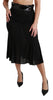 Dolce & Gabbana Elegant High Waist Sequin Black Skirt