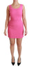 Dolce & Gabbana Chic Pink Sheath Mini Bodycon Dress