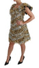 Dolce & Gabbana Elegant Silver Layered Shift Mini Dress