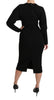Dolce & Gabbana Elegant Black Bodycon Sheath Midi Dress