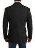 Dolce & Gabbana Elegant Gray Plaid Slim Fit Blazer