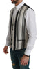 Dolce & Gabbana Stripe Cotton Silk Dress Vest
