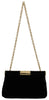 Dolce & Gabbana Velvet Evening Party Crossbody with Crystal Studs