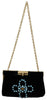 Dolce & Gabbana Velvet Evening Party Crossbody with Crystal Studs