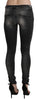 Acht Sleek Low Waist Skinny Denim in Black Wash