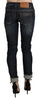 Acht Chic Dark Blue Skinny Cropped Jeans