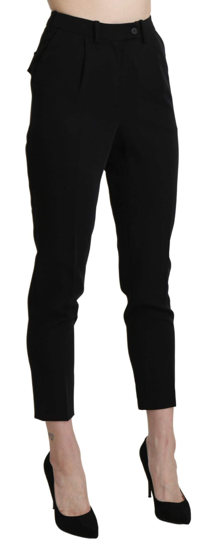 BENCIVENGA Chic High Waist Skinny Cropped Trousers