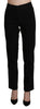 BENCIVENGA Elegant High Waist Straight Black Trousers