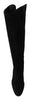 Dolce & Gabbana Elegant Black Suede Knee High Boots
