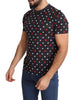 Dolce & Gabbana Chic Gray Cotton T-Shirt with Heart Prints