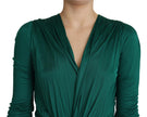 Dolce & Gabbana Emerald Elegance Bodycon Midi Dress