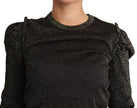 Dolce & Gabbana Elegant Cropped Sweater with Logo Detail