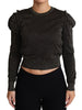 Dolce & Gabbana Elegant Cropped Sweater with Logo Detail