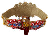 Dolce & Gabbana Gold-Tone Floral Crystal Waist Belt
