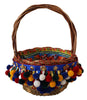 Dolce & Gabbana Multicolor Embellished Wicker Tote