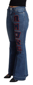 Dolce & Gabbana Elegant Boot Cut Denim Jeans with Amore Patch