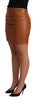 Dolce & Gabbana High Waist Chic Leather Skirt