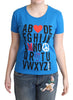 Moschino Chic Alphabet Cotton Tee in Blue