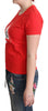 Moschino Chic Red Graphic Cotton Tee