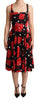Dolce & Gabbana Sicilian Bag Print Sleeveless Midi Dress