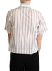 Dolce & Gabbana Elegant Striped Cotton Polo Top