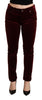 Dolce & Gabbana Exquisite Bordeaux Red Skinny Pants