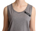 Dolce & Gabbana Elegant Gray Cotton Jersey Sleeveless Tank