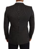 Dolce & Gabbana Elegant Black Striped Virgin Wool Blazer