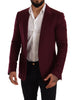 Dolce & Gabbana Elegant Maroon Bordeaux Cashmere Blazer
