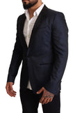 Dolce & Gabbana Elegant Blue Slim Fit Martini Blazer