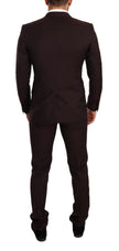 Dolce & Gabbana Elegant Bordeaux Striped Martini Suit