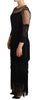 Dolce & Gabbana Elegant Lace Midi Dress in Black