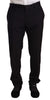 Dolce & Gabbana Elegant Black Skinny Tuxedo Trousers