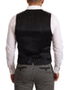 Dolce & Gabbana Elegant Martini Black Check Three-Piece Suit