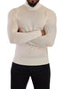 Dolce & Gabbana Ivory Cashmere-Silk Blend Turtleneck Sweater