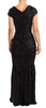 Dolce & Gabbana Elegant Black Sequined Open Shoulder Gown