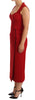 Dolce & Gabbana Elegant Sweetheart Midi Dress in Red